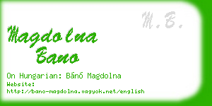 magdolna bano business card